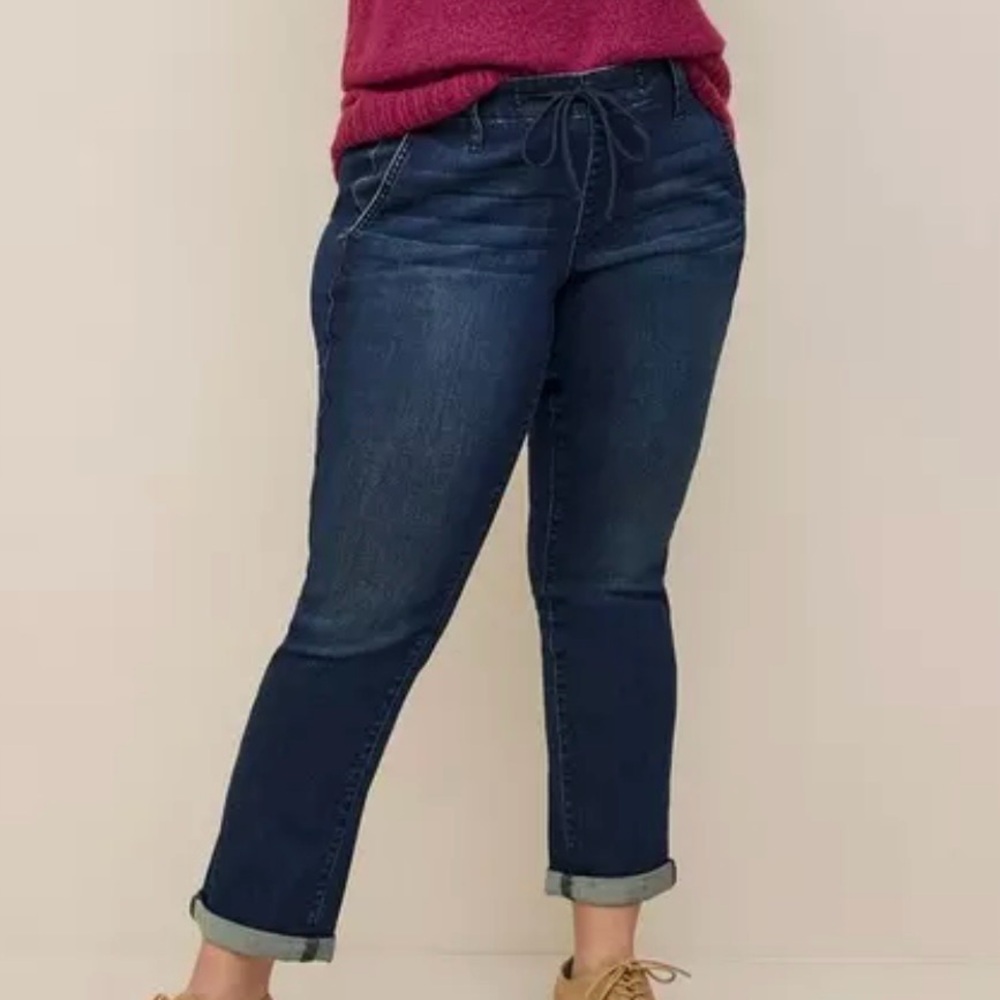 torrid Dark Blue Cropped Ankle Jeans